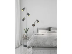 Moderne LED Wandleuchte in schwarz matt, Spot variabel verstellbar, Höhe 25cm