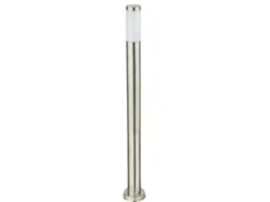 Moderne LED Wegeleuchte aus Edelstahl in Silber, Höhe 110cm