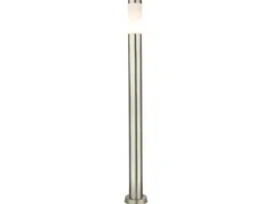 Moderne LED Wegeleuchte aus Edelstahl in Silber, Höhe 110cm