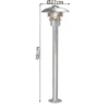 Moderne LED Wegeleuchte aus galvanisiertem Stahl, Höhe 98cm