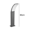 Moderne LED Wegeleuchte BEJA aus Aluminium in Anthrazit, Höhe 60cm