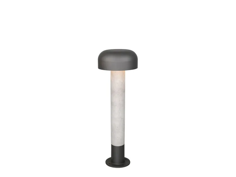 Moderne LED Wegeleuchte in Betonoptik & Anthrazit, Höhe 54cm