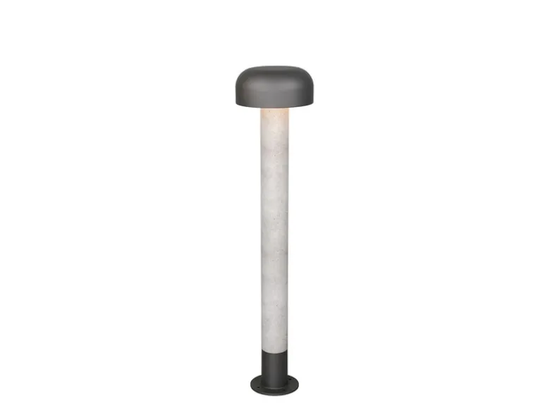 Moderne LED Wegeleuchte in Betonoptik & Anthrazit, Höhe 84cm