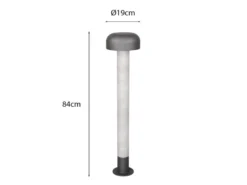 Moderne LED Wegeleuchte in Betonoptik & Anthrazit, Höhe 84cm