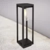 Moderne LED Wegeleuchte Laterne aus Druckguss Aluminium in Schwarz, H: 50cm