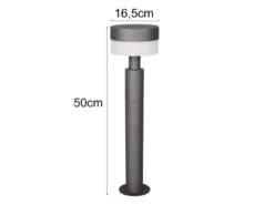 Moderne LED Wegeleuchte MACKENZIE aus Aluminium in Anthrazit, Höhe 50cm