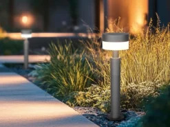 Moderne LED Wegeleuchte MACKENZIE aus Aluminium in Anthrazit, Höhe 50cm
