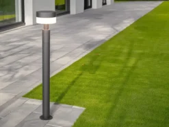 Moderne LED Wegeleuchte MACKENZIE aus Aluminium in Anthrazit, Höhe 95cm