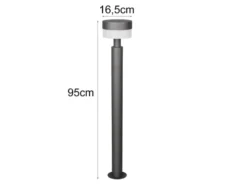 Moderne LED Wegeleuchte MACKENZIE aus Aluminium in Anthrazit, Höhe 95cm