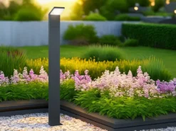 Moderne LED Wegeleuchte PEARL aus Aluminium Anthrazit, Höhe 100cm