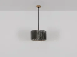 Moderne Pendelleuchte RUN einflammig mit Rauchglas Kristall Ø 35cm