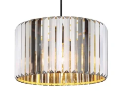 Moderne Pendelleuchte RUN einflammig mit Rauchglas Kristall Ø 35cm