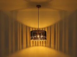 Moderne Pendelleuchte RUN einflammig mit Rauchglas Kristall Ø 35cm