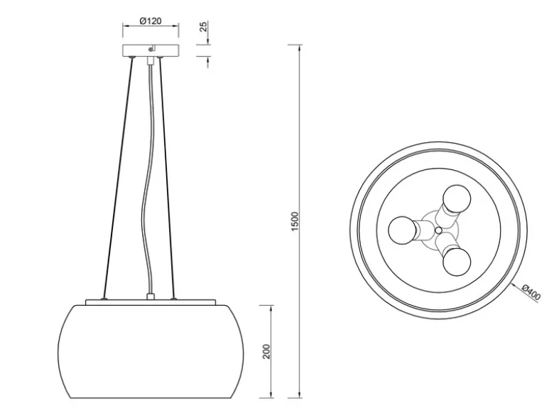 Moderne Pendelleuchte VALENTE mit Rauchglas Lampenschirm, Ø 40cm