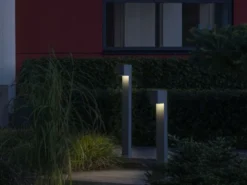 Moderne Pollerleuchte CREMONA in Anthrazit, Höhe 100cm