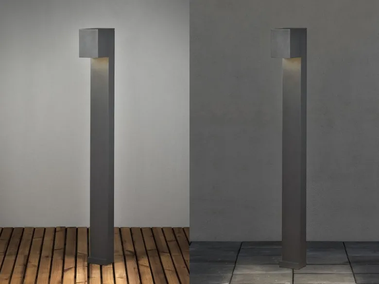 Moderne Pollerleuchte CREMONA in Anthrazit, Höhe 100cm