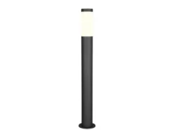 Moderne Pollerleuchte TRIOTO aus Edelstahl in Schwarz, Höhe 80cm