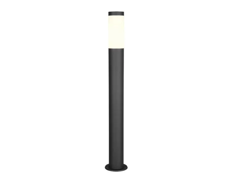 Moderne Pollerleuchte TRIOTO aus Edelstahl in Schwarz, Höhe 80cm