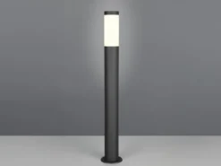 Moderne Pollerleuchte TRIOTO aus Edelstahl in Schwarz, Höhe 80cm