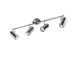 Moderner Deckenstrahler FAINAS 4-flammig Silber mit GU10 LED, Breite 70cm