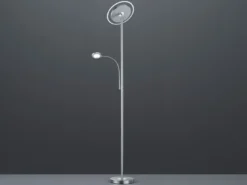 Moderner LED Deckenfluter ACKBAR dimmbar, mit Leselampe, Höhe 182cm