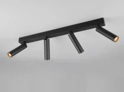 Moderner LED Deckenstrahler AMBALA dimmbar 4-flammig Schwarz, Breite 65cm
