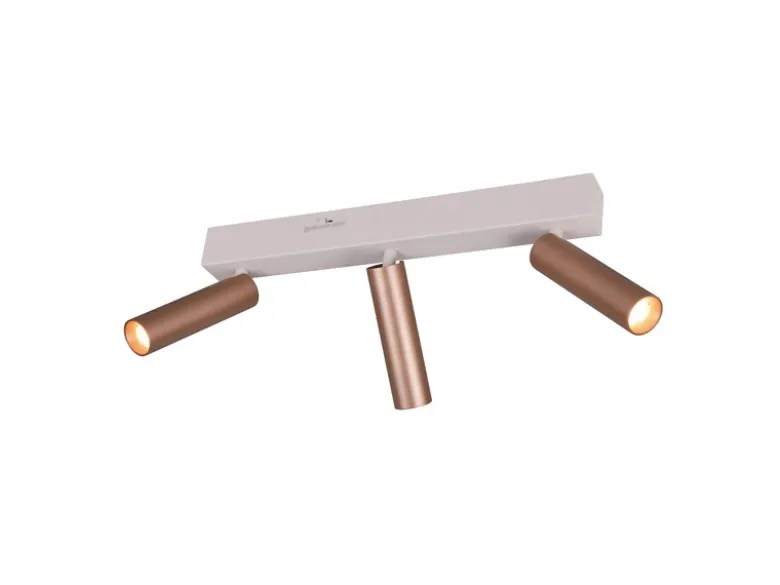 Moderner LED Deckenstrahler AMBALA dimmbar 3-flammig Coffee, Breite 44cm