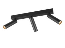 Moderner LED Deckenstrahler AMBALA dimmbar 3-flammig Schwarz, Breite 44cm