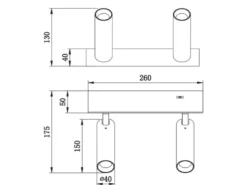 Moderner LED Deckenstrahler AMBALA dimmbar 2-flammig Weiß, Breite 26cm