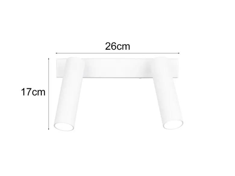 Moderner LED Deckenstrahler AMBALA dimmbar 2-flammig Weiß, Breite 26cm