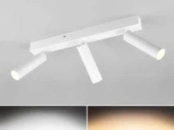 Moderner LED Deckenstrahler AMBALA dimmbar 3-flammig Weiß, Breite 44cm