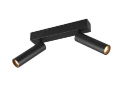Moderner LED Deckenstrahler AMBALA dimmbar 2-flammig Schwarz, Breite 26cm