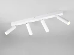 Moderner LED Deckenstrahler AMBALA dimmbar 4-flammig Weiß, Breite 65cm