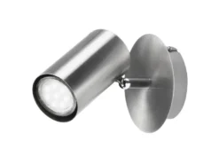 Moderner Wandstrahler FAINAS Silber, Spot schwenkbar mit GU10 LED, Breite 11cm