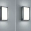 Modernes LED Außenwandleuchten 2er SET aus Aluminium in Anthrazit, IP54