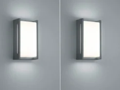Modernes LED Außenwandleuchten 2er SET aus Aluminium in Anthrazit, IP54