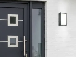 Modernes LED Außenwandleuchten 2er SET aus Aluminium in Anthrazit, IP54