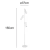 Moderne Stehlampe SOKA mit 3 schwenkbaren Spots, Weiß, Höhe 150cm