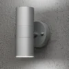 Moderne Up-Down Außenwandleuchte MODENA, Höhe 17cm, Aluminium Grau