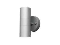 Moderne Up-Down Außenwandleuchte MODENA, Höhe 17cm, Aluminium Grau
