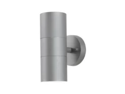 Moderne Up-Down Außenwandleuchte MODENA, Höhe 19,5cm, Aluminium Grau