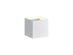 Moderne Up & Down LED Wandleuchte LOUIS Weiß matt, Quadrat 10cm