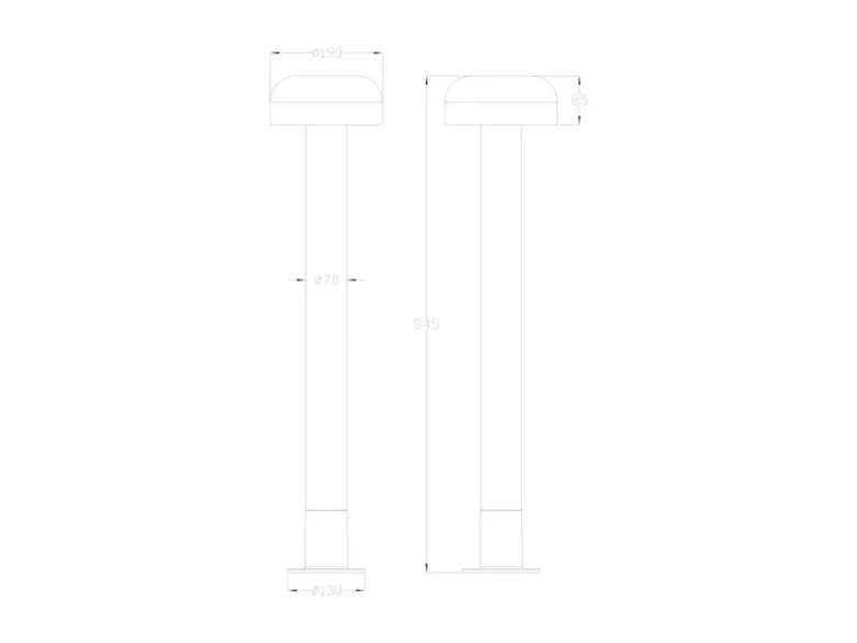 Moderne Wegeleuchte FRASER in Betonoptik & Anthrazit, Höhe 84cm