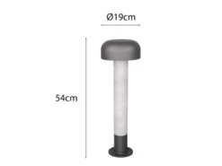 Moderne Wegeleuchte FRASER in Betonoptik & Anthrazit, Höhe 54cm