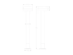 Moderne Wegeleuchte FRASER in Holzoptik & Anthrazit, Höhe 84cm