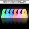 Nachtlicht BENNY BEAGLE per USB aufladbar, dimmbar, 7 Lichtfarben, Höhe 13cm
