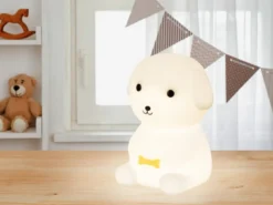Nachtlicht LEO dimmbar, per USB aufladbar, mit Farbwechsel & Timer Höhe 13,5cm