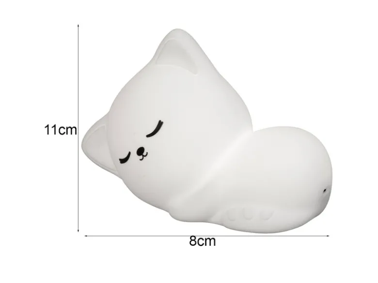 Nachtlicht MIA dimmbar, per USB aufladbar, Weiß mit Farbwechsel, Höhe 11cm
