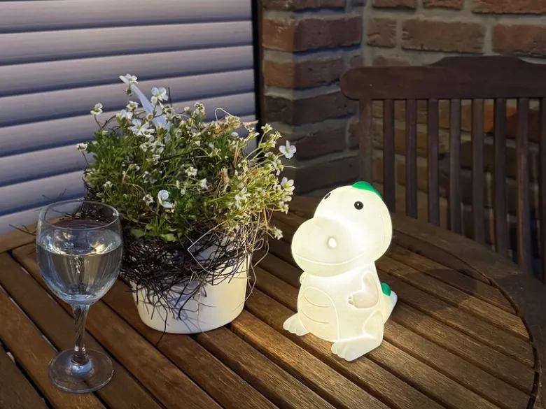 Nachtlicht POLDI dimmbar, per USB aufladbar, mit RGB Farbwechsel Höhe 14cm