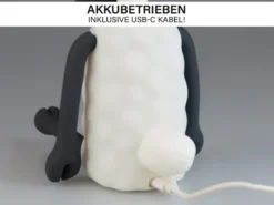 Nachtlicht SHAUN DAS SCHAF per USB aufladbar, dimmbar, 7 Lichtfarben, Höhe 14cm